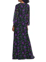 Jenny Floral Chiffon Gown