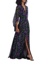 Jenny Floral Chiffon Gown