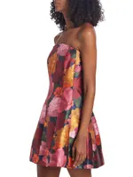 Alanna Floral Strapless Minidress