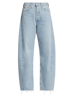 Luna Raw Wide-Leg Jeans