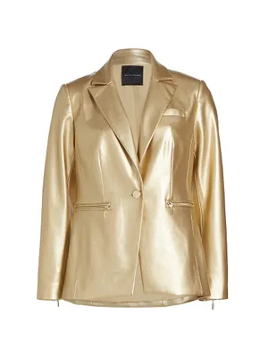 The Harley Faux Leather Blazer