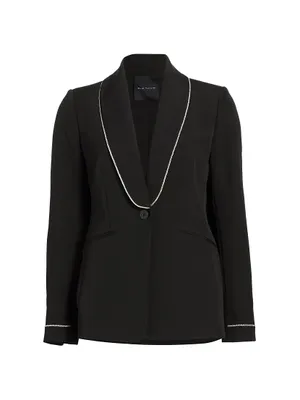 Lexy Crystal-Trimmed Blazer