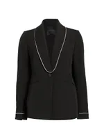 Lexy Crystal-Trimmed Blazer