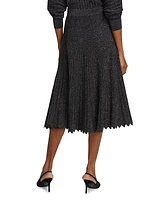 The Rory Metallic Knit Midi-Skirt