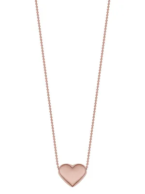 14K Rose Gold Heart of Gold Pendant Necklace