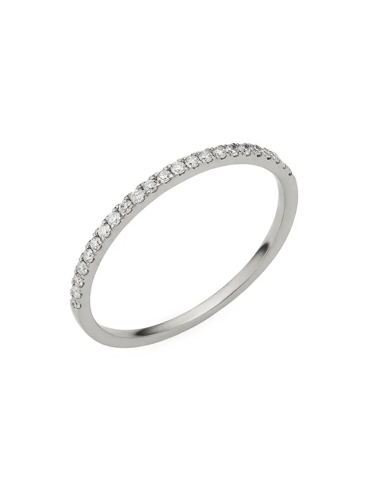 14K White Gold The Regal Diamond Stack Ring