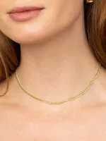 14K Yellow Gold Woven Love Choker