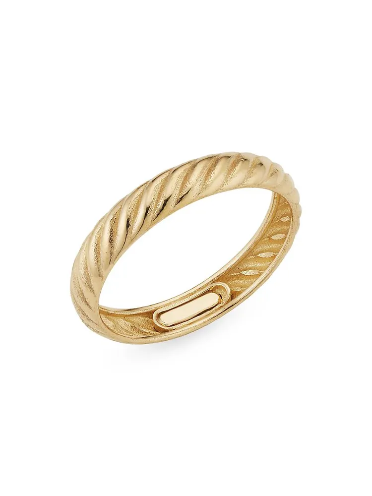 14K Yellow Gold With A Twist Ring