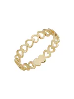 14K Yellow Gold Open Your Heart Ring