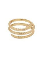 14K Yellow Gold Snake Charmer Ring