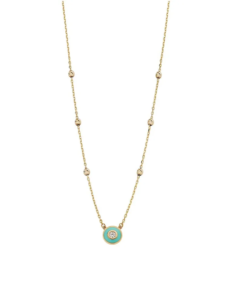 14K Yellow Gold Femme Station Necklace