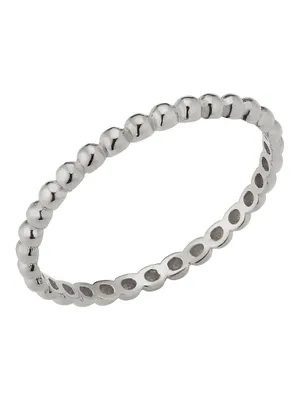 14K White Gold Have a Ball Stack Ring