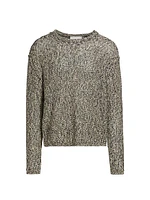 Linen-Blend Marled Sweater