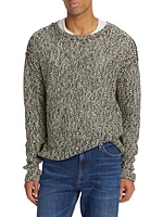 Linen-Blend Marled Sweater