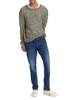 Linen-Blend Marled Sweater