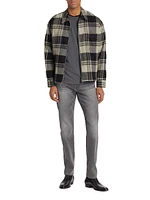 Spring Plaid Cotton-Wool Shirt Jacket