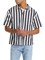 Striped Cotton Camp Shirt