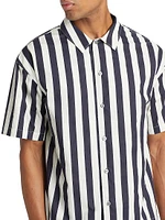 Striped Cotton Camp Shirt