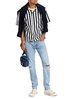 Striped Cotton Camp Shirt