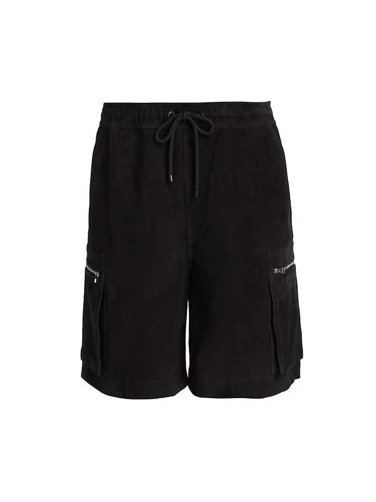 Suede Cargo Shorts