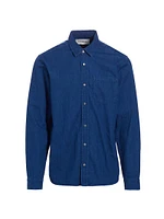 Chambray Button-Front Shirt