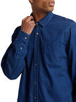 Chambray Button-Front Shirt