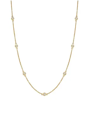 14K Yellow Gold Shine Bright Station Necklace