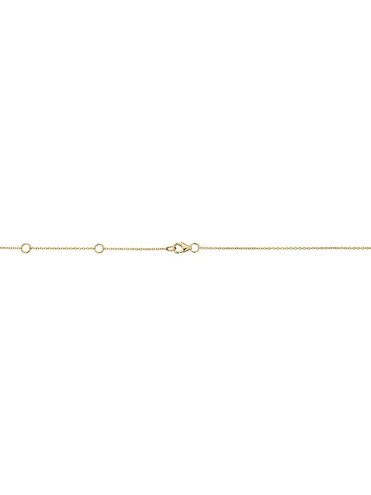 14K Yellow Gold Shine Bright Station Necklace