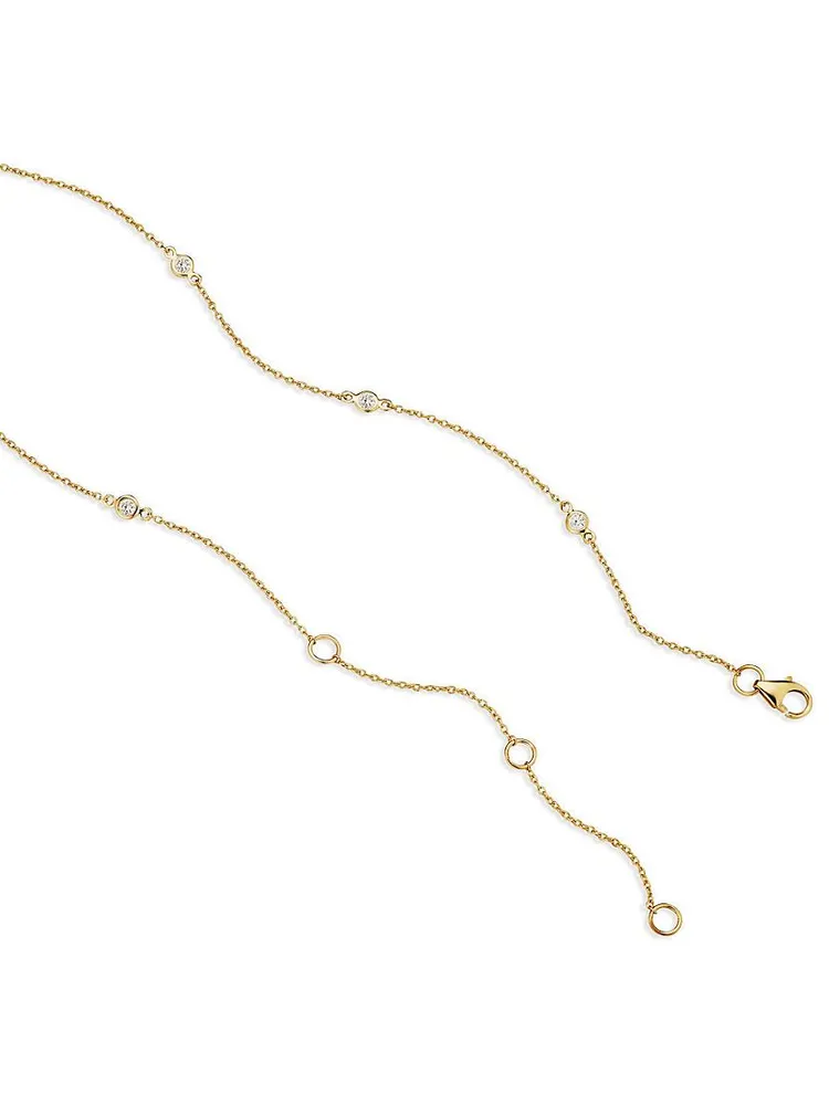 14K Yellow Gold Shine Bright Station Necklace