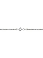 14K White Gold Bold Spirah Anklet