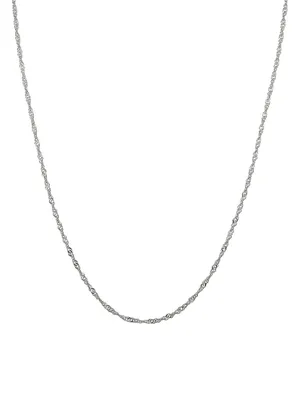 14K White Gold Spirah Chain