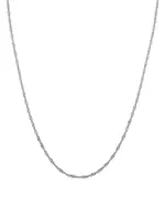 14K White Gold Spirah Chain