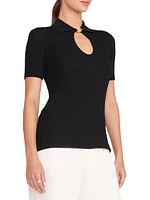 Cataleya Ribbed Cut-Out Top