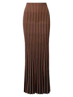 Aleida Striped Knit Maxi Skirt