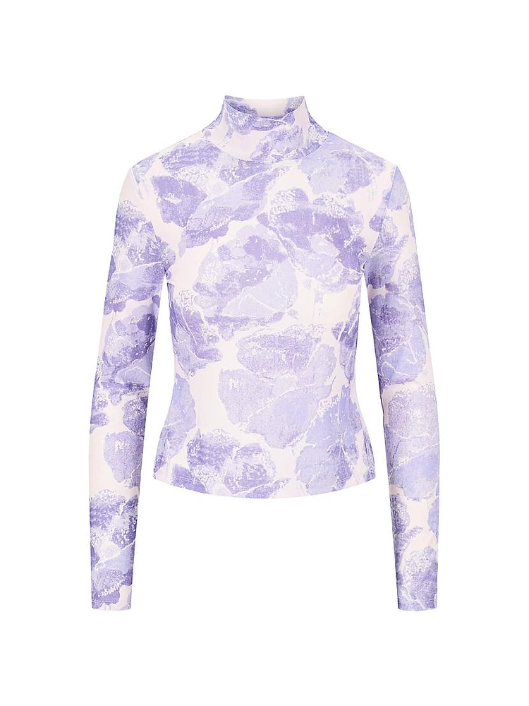 Helvin Floral Turtleneck