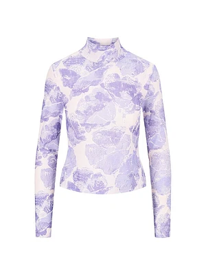 Helvin Floral Turtleneck