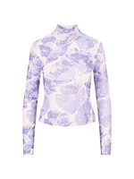 Helvin Floral Turtleneck