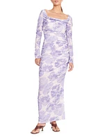 Solana Floral Ruched Maxi Dress