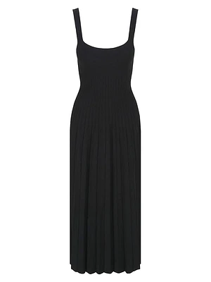 Ellison Knit Pleated Midi-Dress