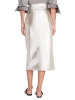 Oaklyn Metallic Midi-Skirt