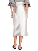 Oaklyn Metallic Midi-Skirt