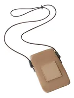 Suede Phone Bag With Monili