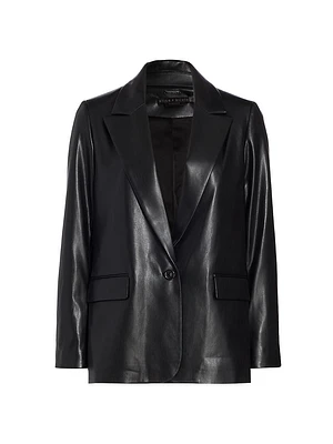 Denny Vegan Leather Blazer