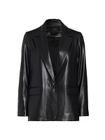 Denny Vegan Leather Blazer