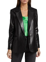 Denny Vegan Leather Blazer