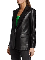 Denny Vegan Leather Blazer