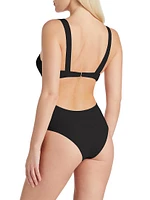 Paris Lace-Up Balconette One-Piece Swimsuit