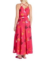 Amelia Paisley Butterfly Surplice Maxi Dress