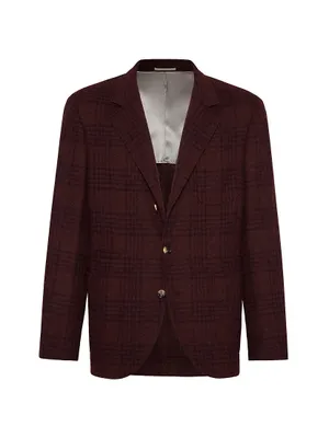 Prince Of Wales Deconstructed Blazer With Patch Pockets