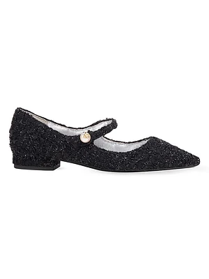 Maya Metallic Tweed Mary Janes